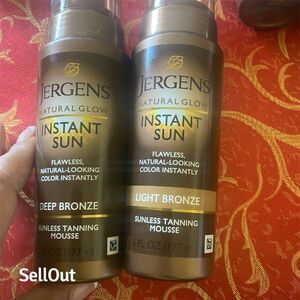 Jergens Natural Glow Instant Sun Tanning Mousse Set of 3 6oz Each